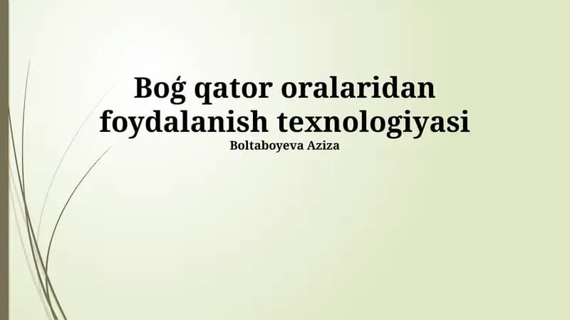 Qator oralig'i texnologiyasi