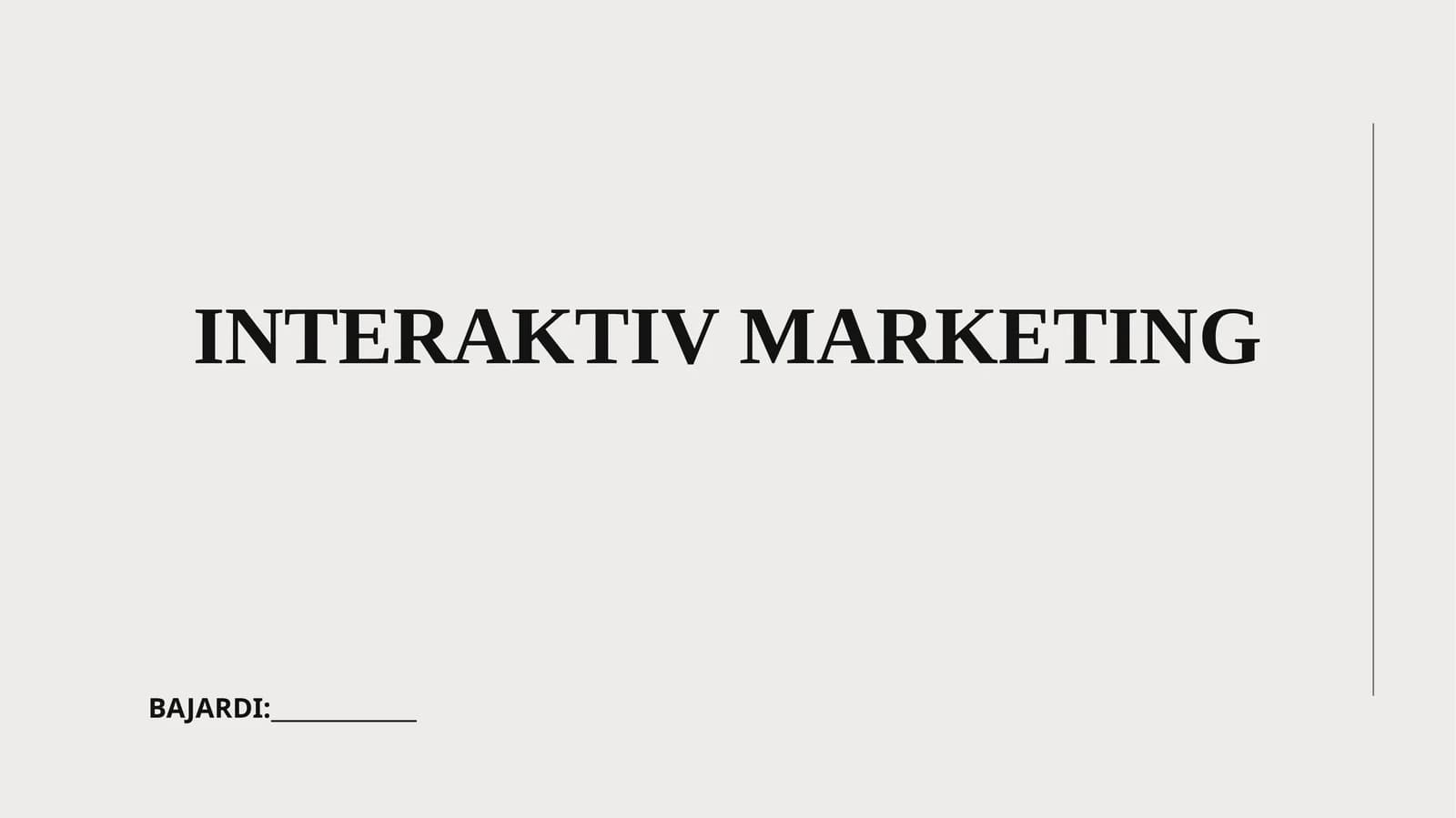 INTERAKTIV MARKETING