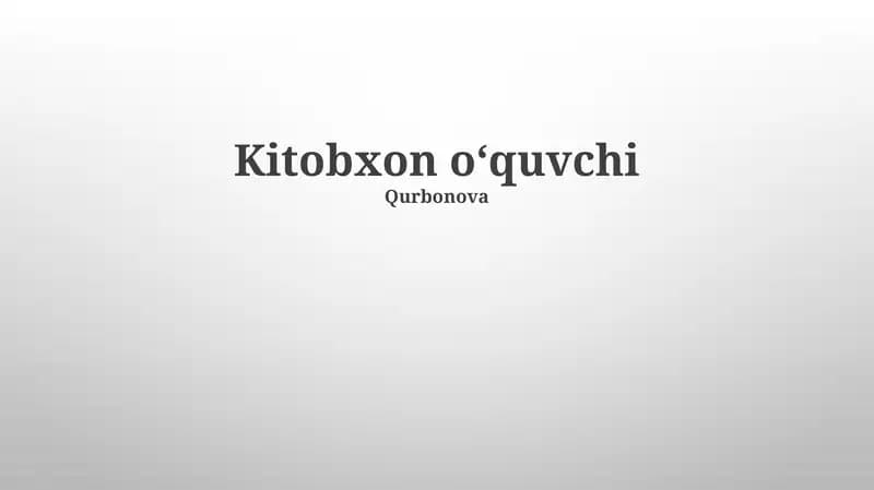 Kutubxona resurslari va xizmatlari