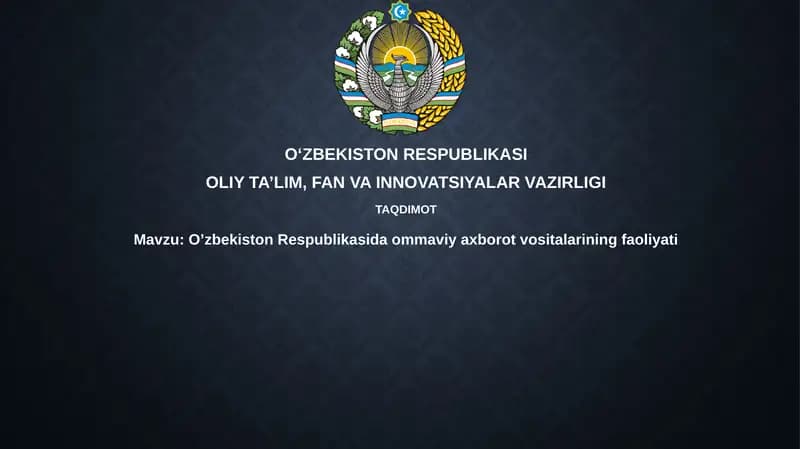 Ommaviy Axborot Vositalari