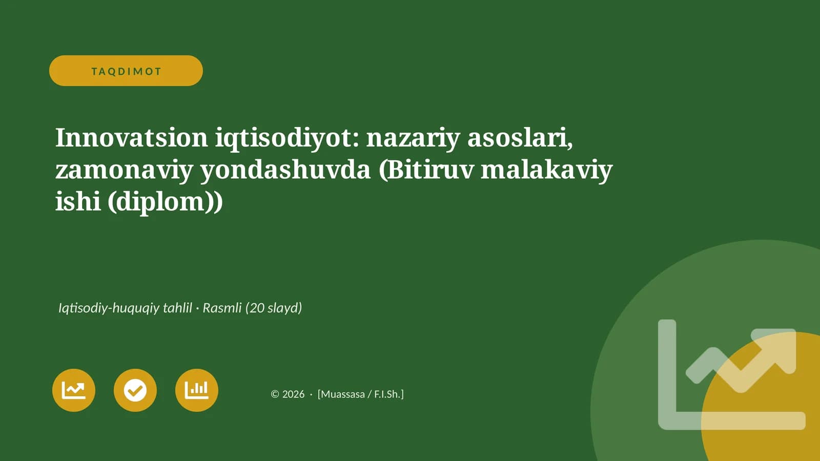 Innovatsion iqtisodiyot: nazariy asoslari, zamonaviy yondashuvda (Bitiruv malakaviy ishi (diplom))