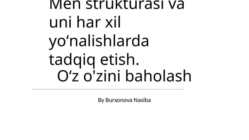 Matn tuzilishi va uning asosiy elementlari