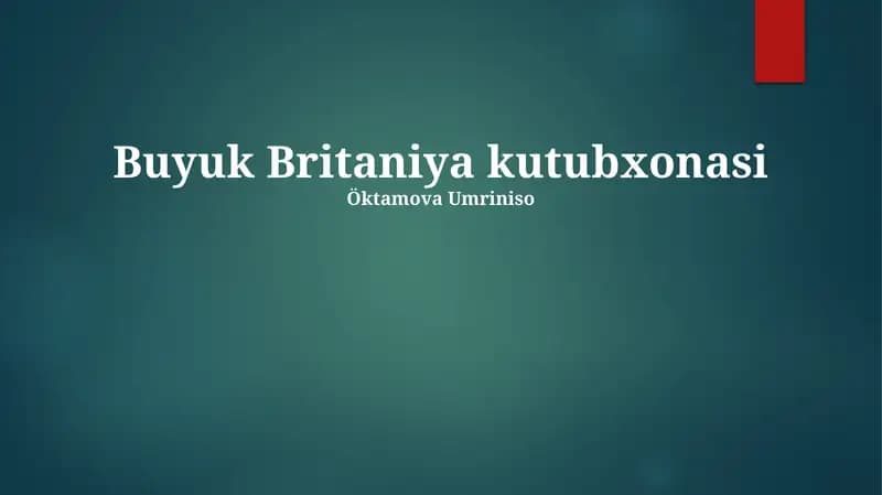 Buyuk Britaniya kutubxonasi