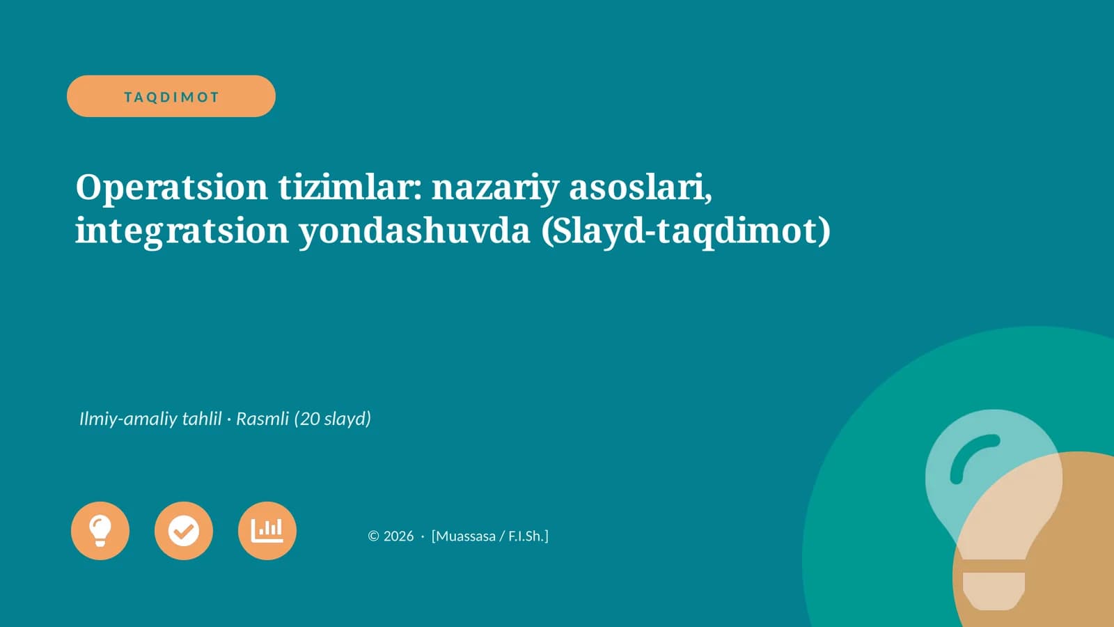 Operatsion tizimlar: nazariy asoslari, integratsion yondashuvda (Slayd-taqdimot)