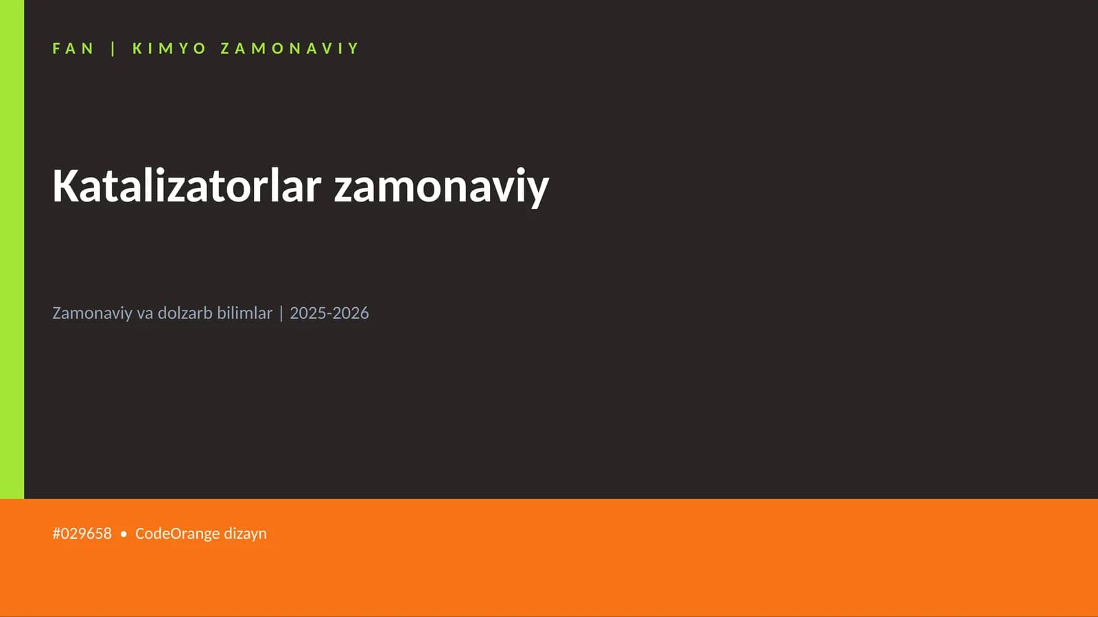 KIMYO ZAMONAVIY