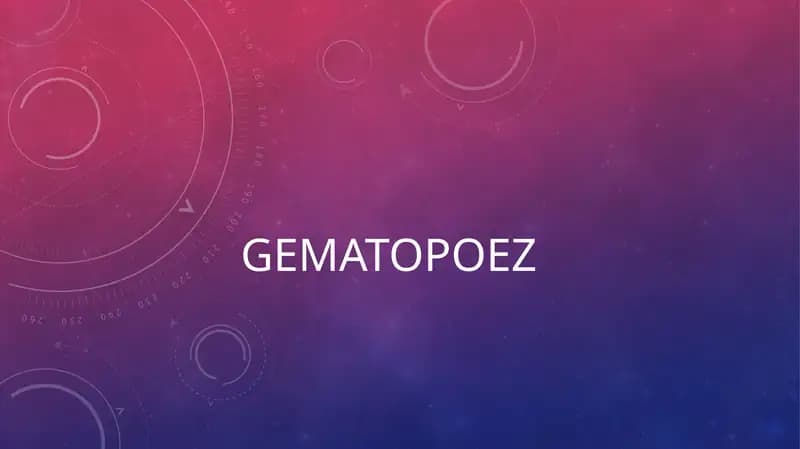 Gematopoez - qon hujayralari yaratilishi.
