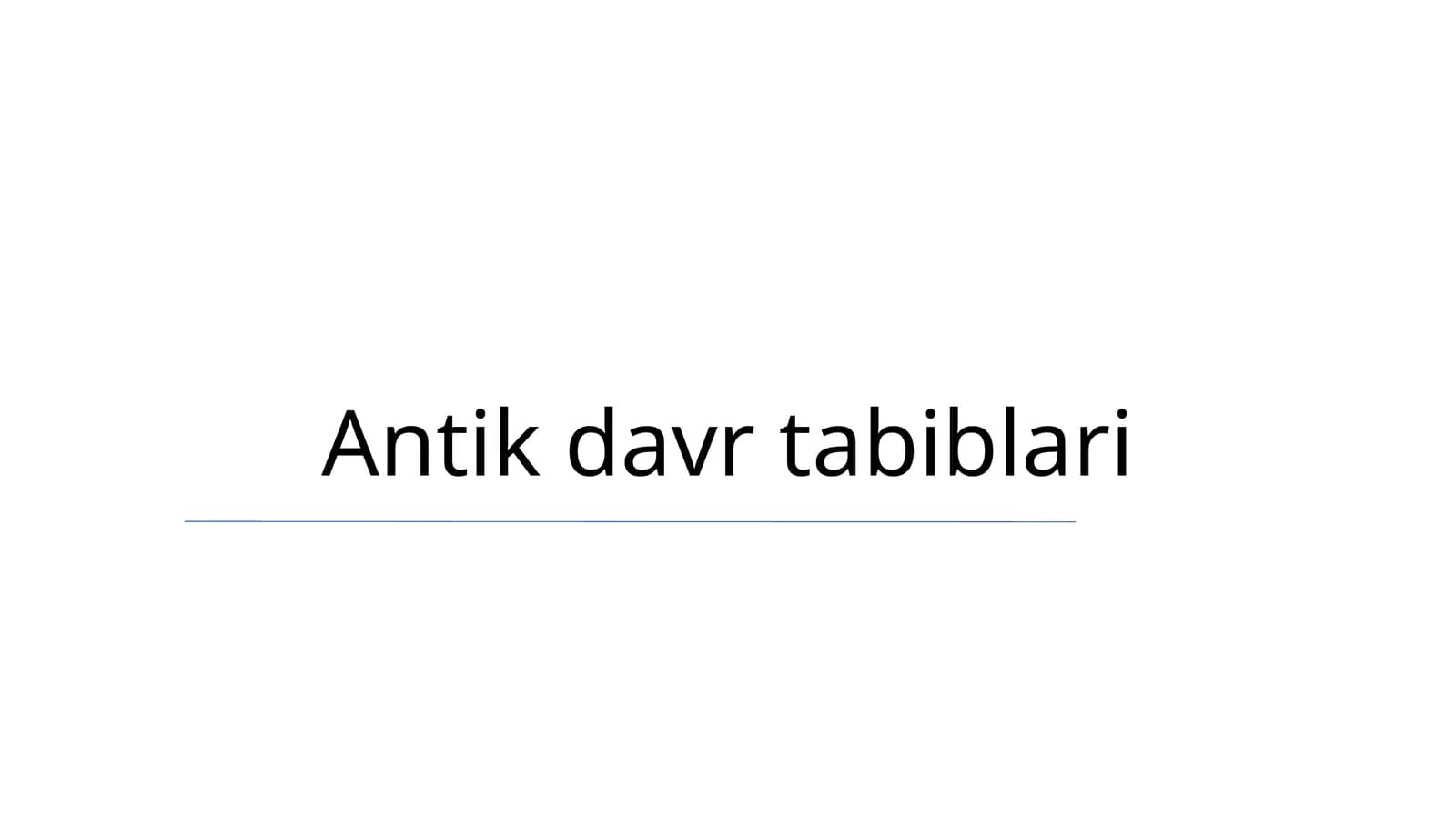 Antik davr tabiblari