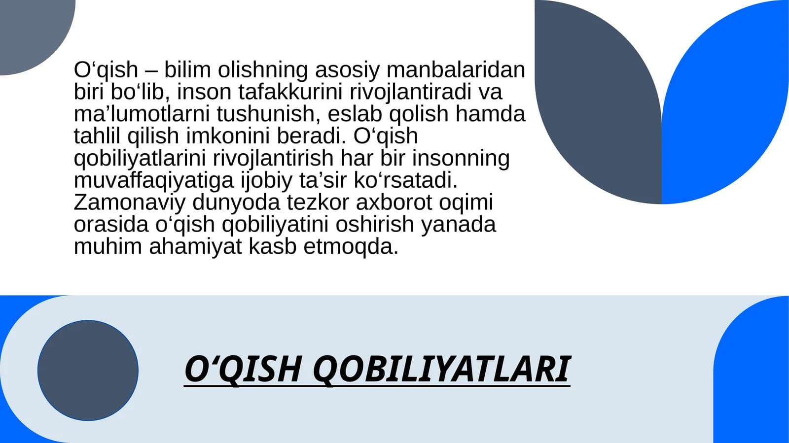 O'qish Qobiliyatlari