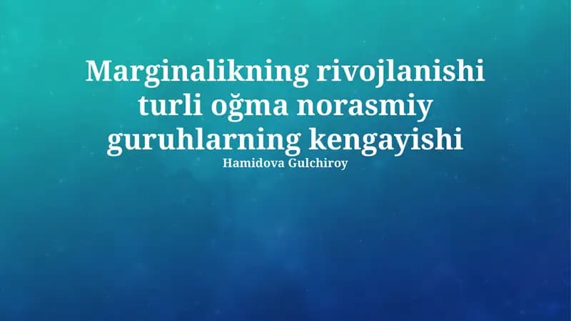 Chekka Tashkilotlarning Rivojlanishi