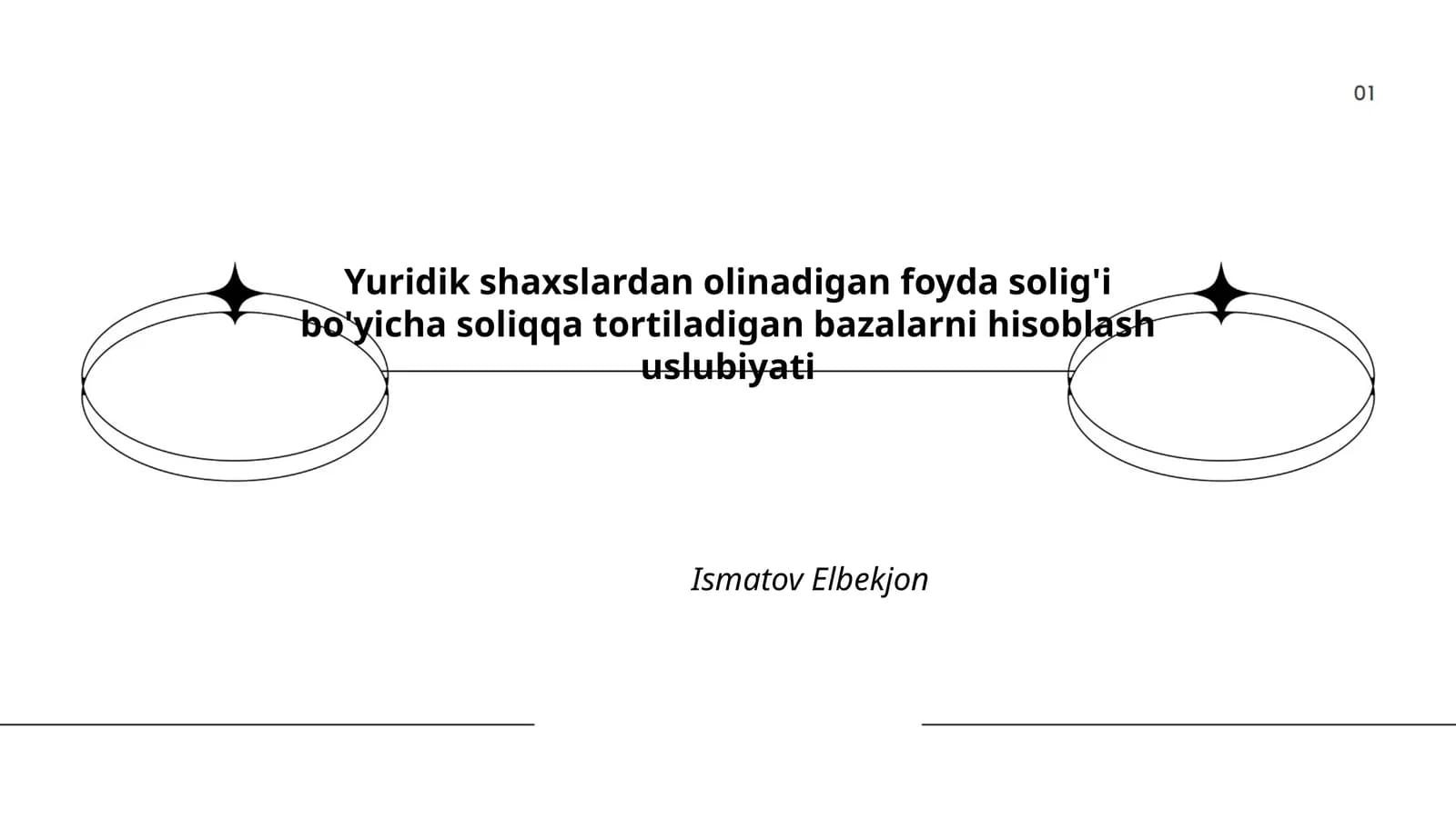 Soliq bazasini hisoblash uslubiyati