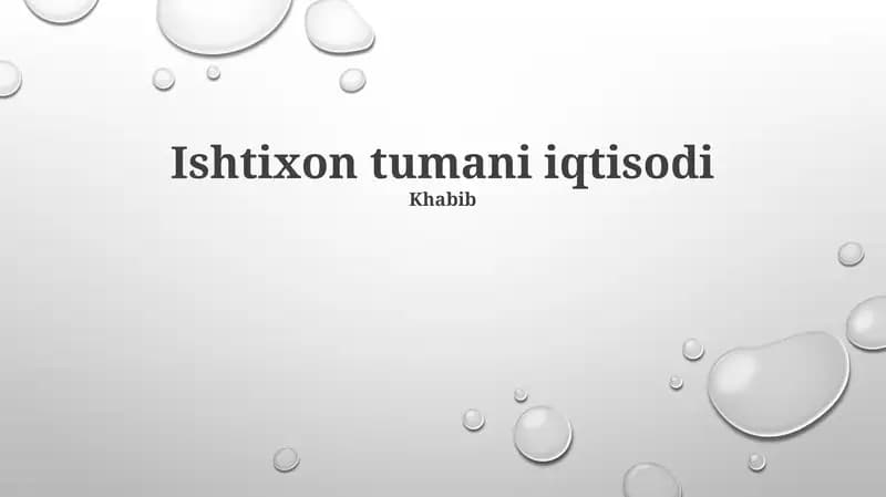 Ishtixon tumani iqtisodi