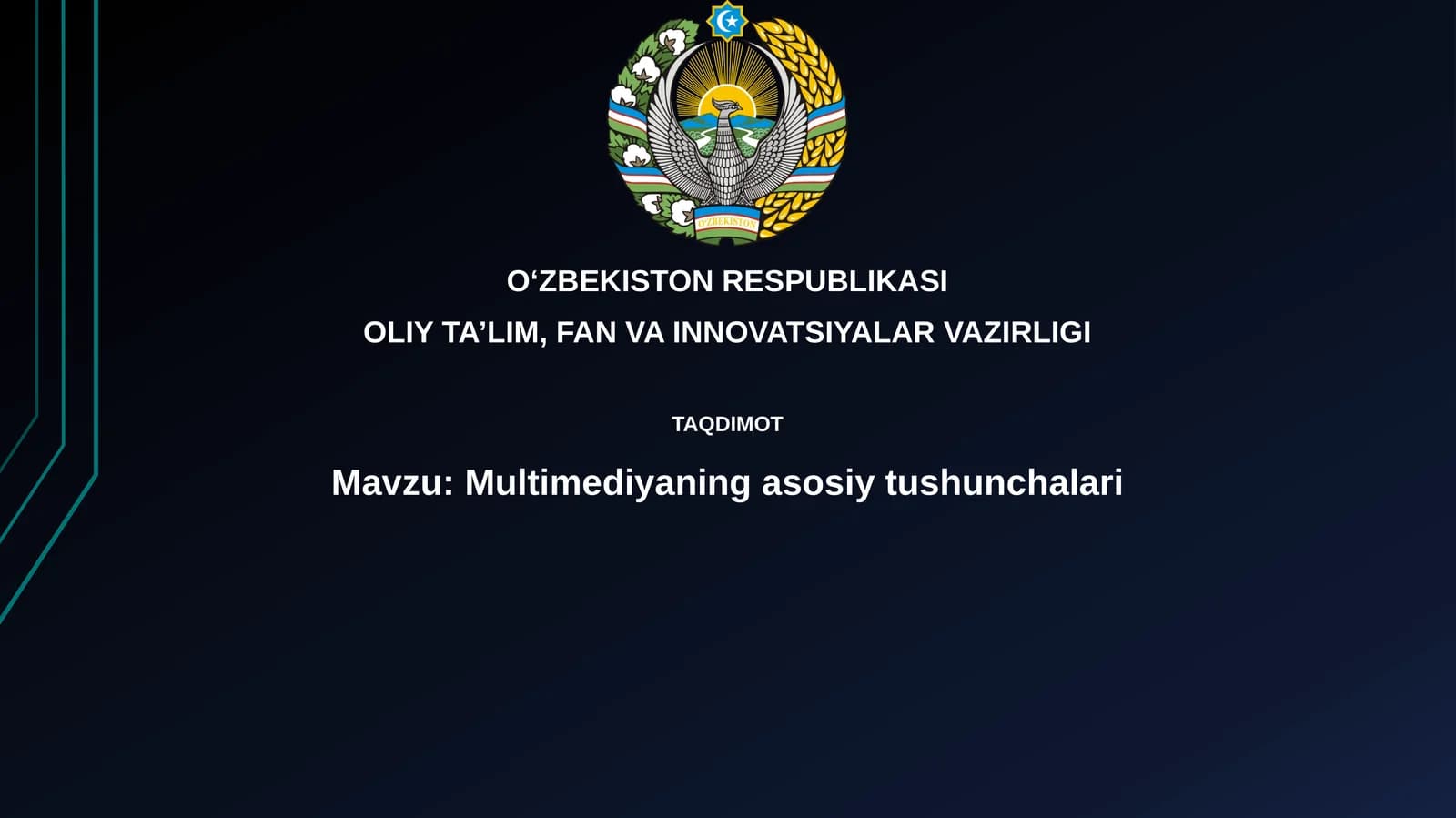 Multimediyaningasosiytushunchalari