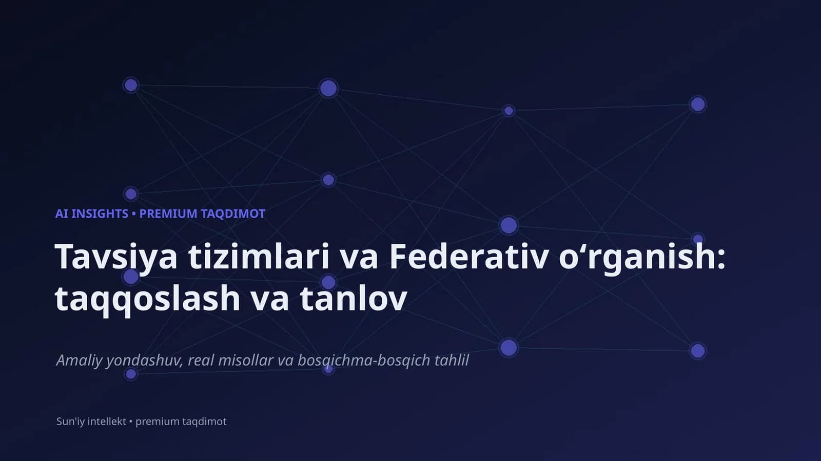 AI INSIGHTS • PREMIUM TAQDIMOT