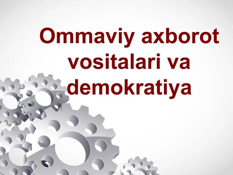 Ommaviy axborot vositalari va demokratiya