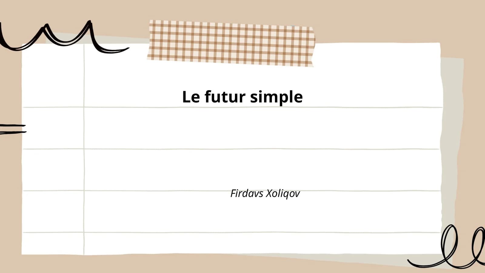 Le futur simple