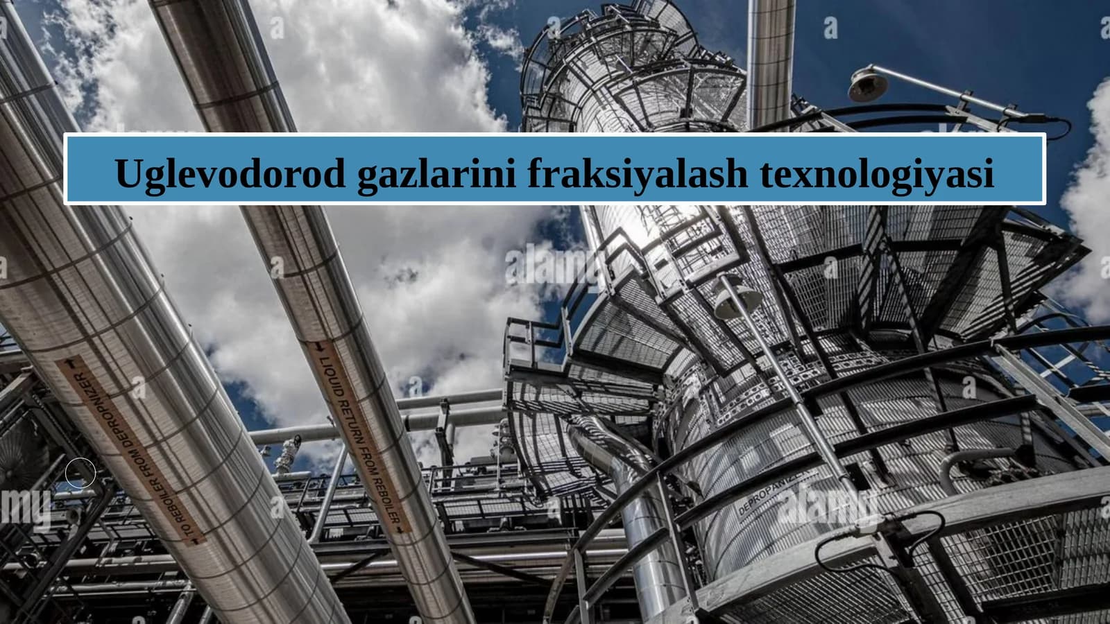 Uglevodorod gazlarini fraksiyalash texnologiyasi