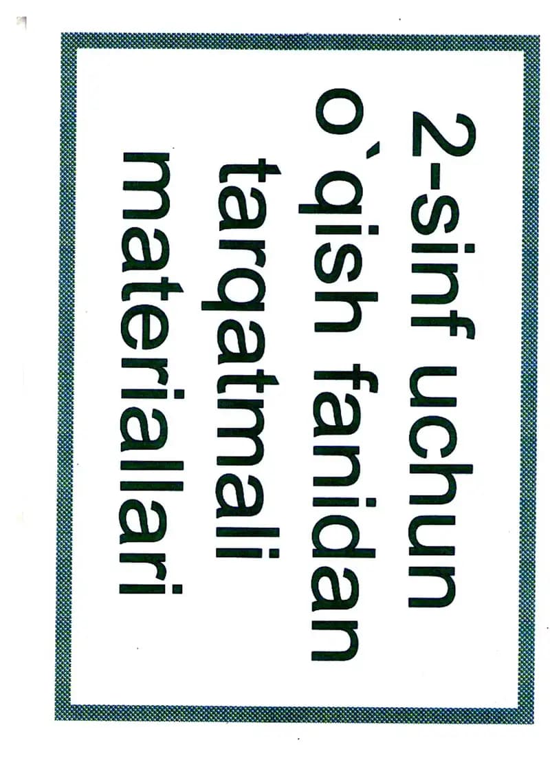 2-sinflar uchun O'qish fanidan tarqatmalar 40 ta