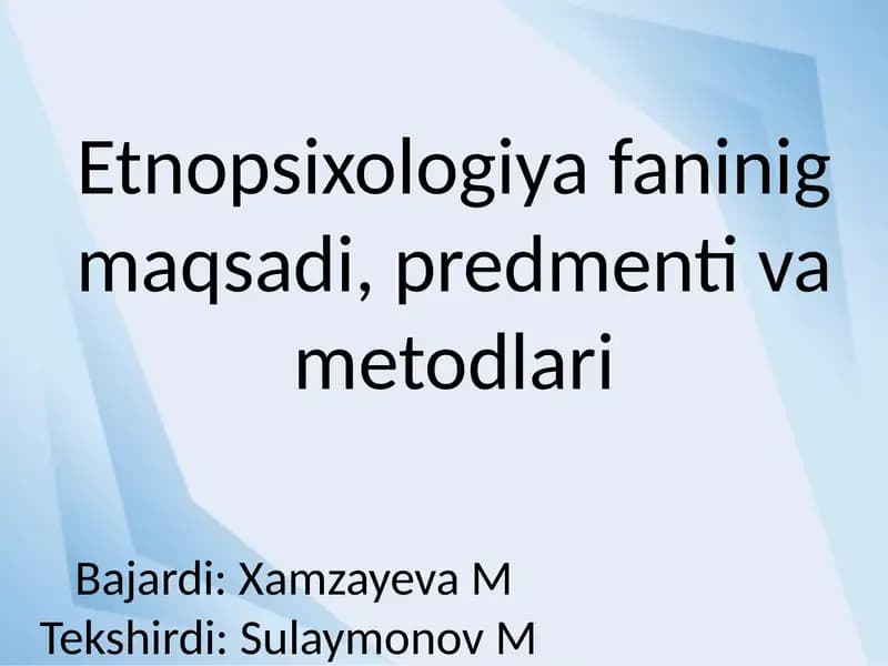 Etnopsixologiya