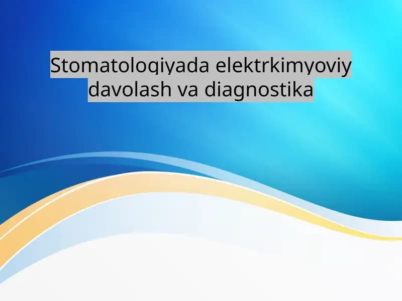 Elektrkimyoviy Diagnostika