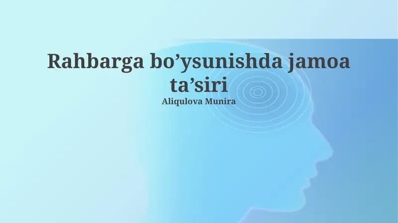 Guruhning obro' va liderlik