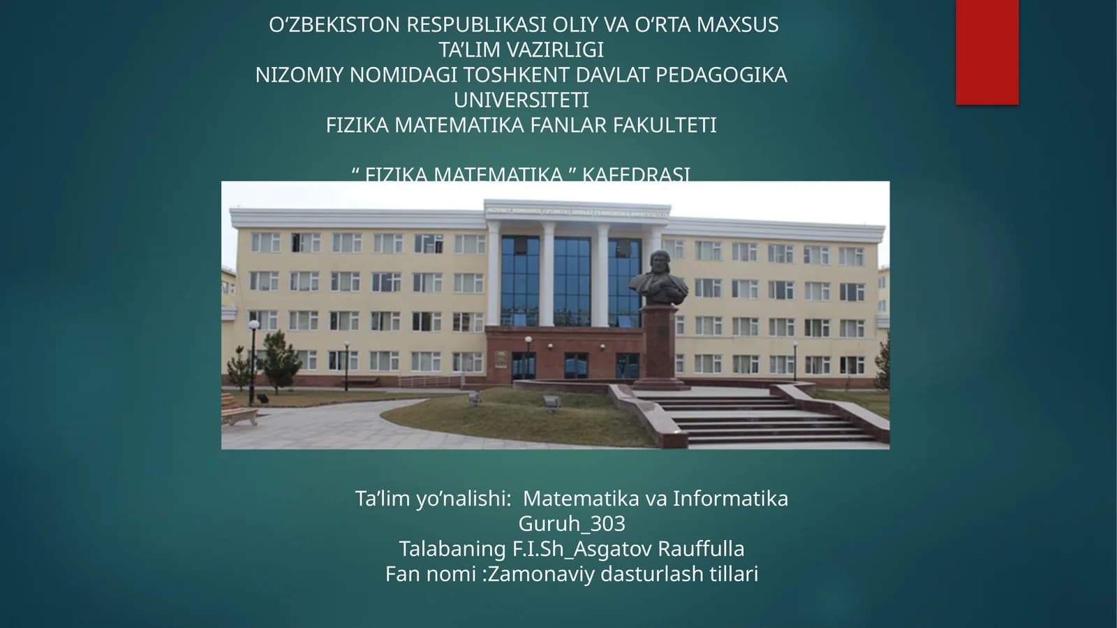 Standart funksiyalar va algebraik ifodalar