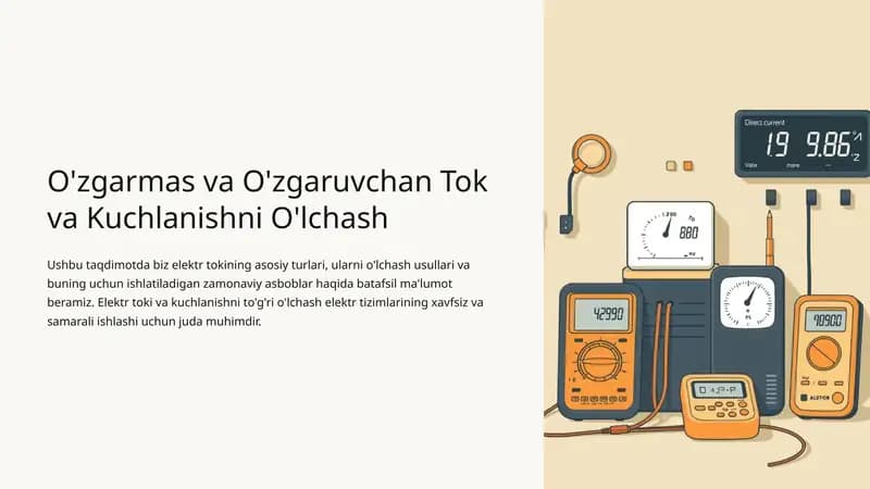 Elektr tok va kuchlanishni o'lchash