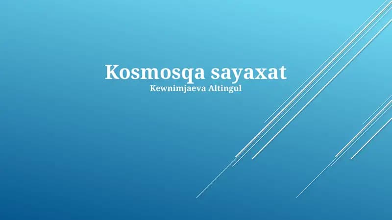 Kosmosqa sayaxat