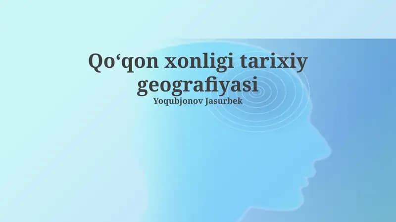 Qoʻqon xonligi tarixiy geografiyasi