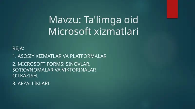 Microsoft xizmatlari