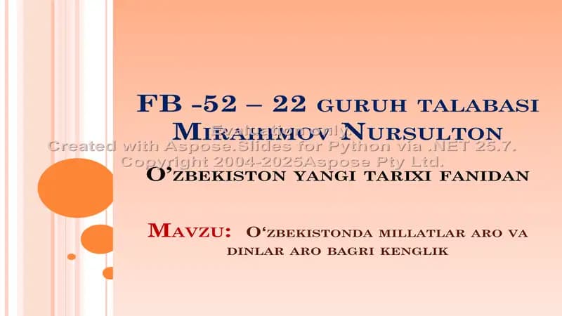 O'zbekistonda  din aro hamjihatlik