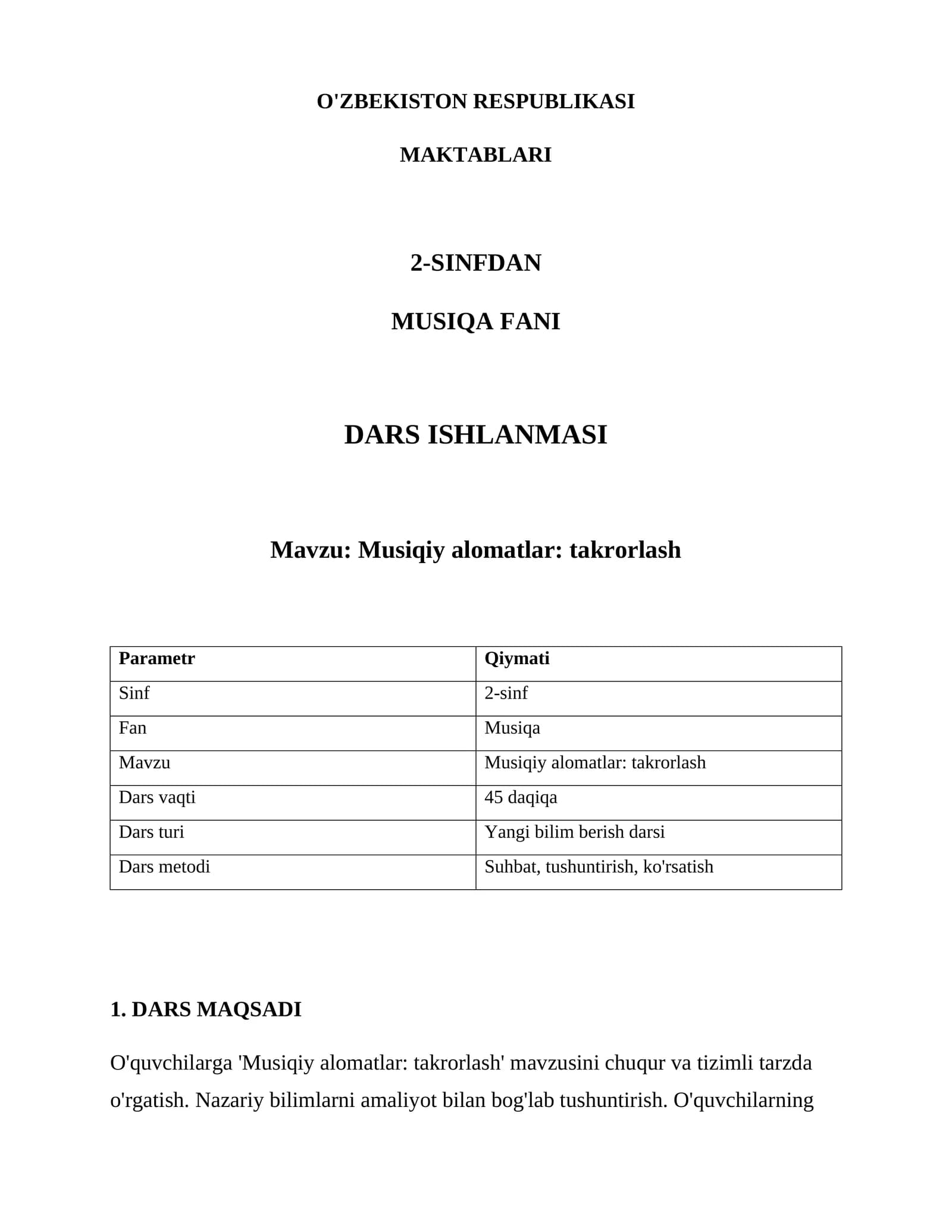 Musiqiy alomatlar: takrorlash