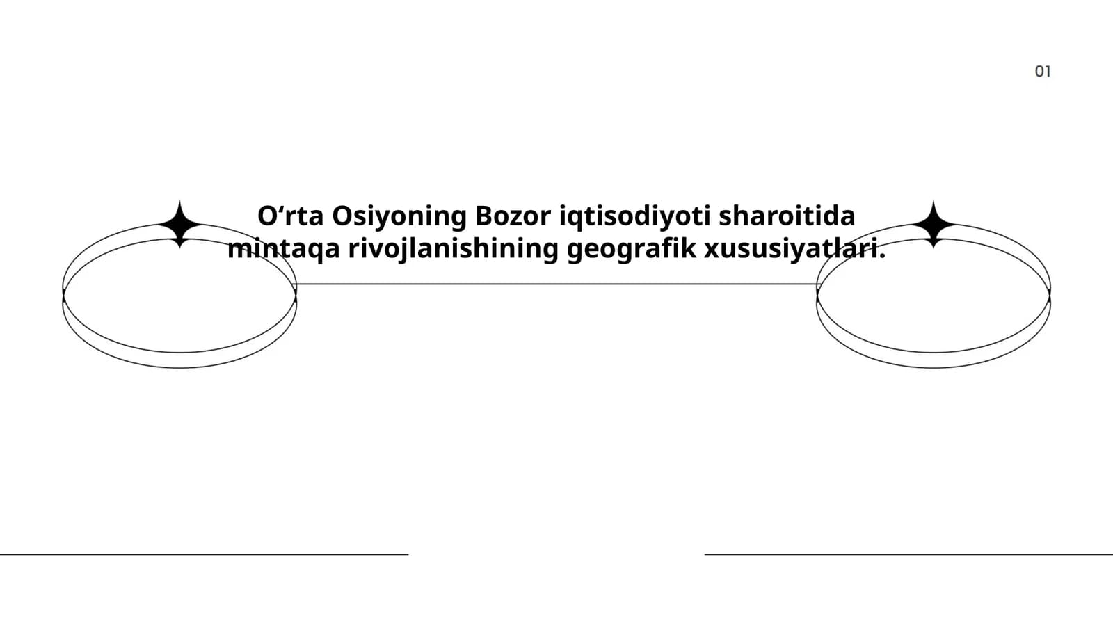 Oʻrta Osiyoning Bozor iqtisodiyoti sharoitida mintaqa rivojlanishining geografik xususiyatlari