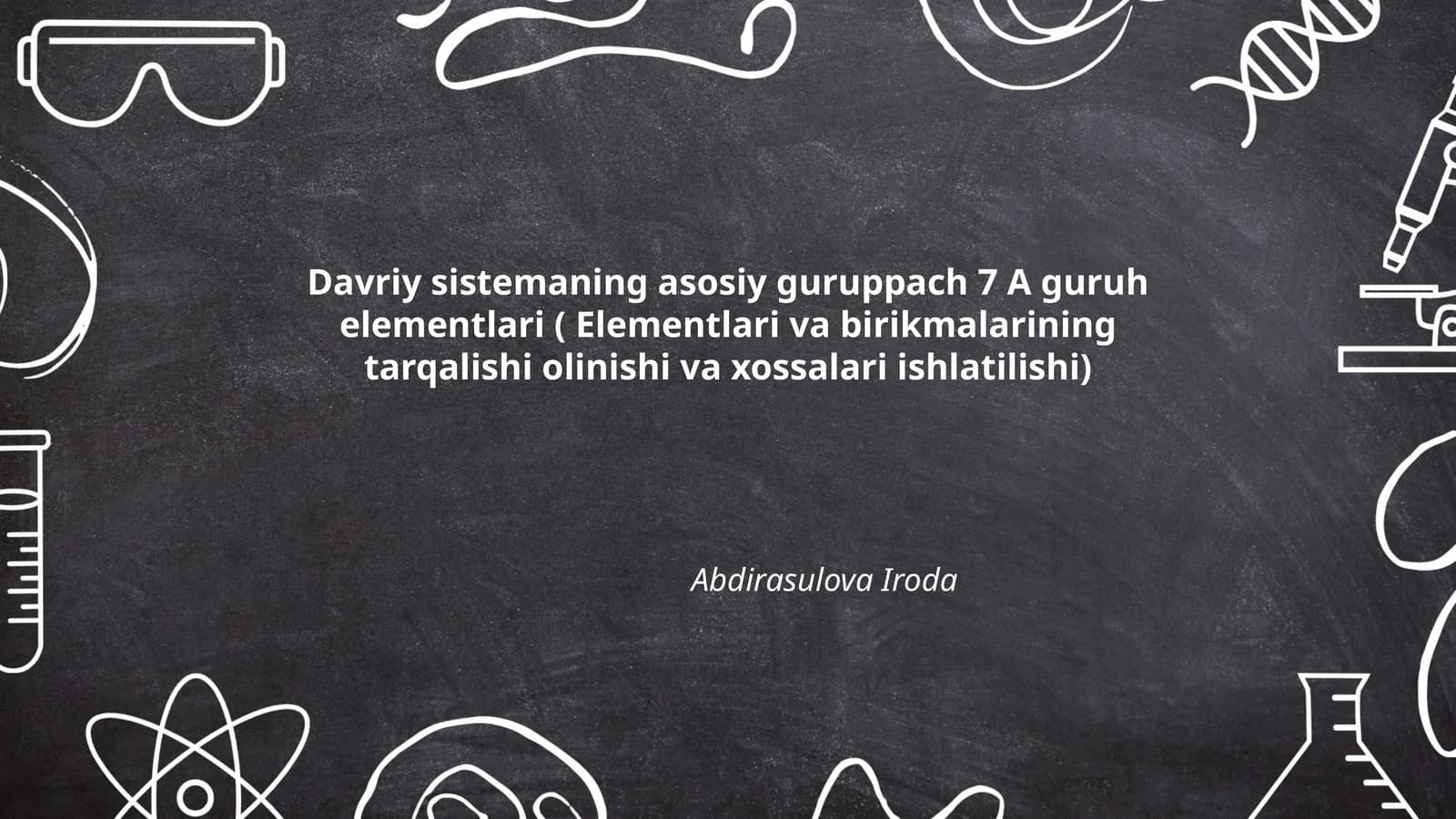 7 A guruh elementlari va birikmalarining tarqalishi