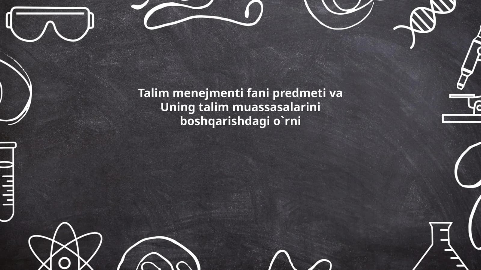 Talim menejmenti fani predmeti