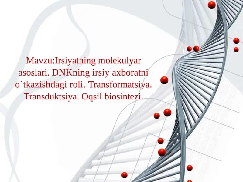 Irsiyatning molekulyar asoslari