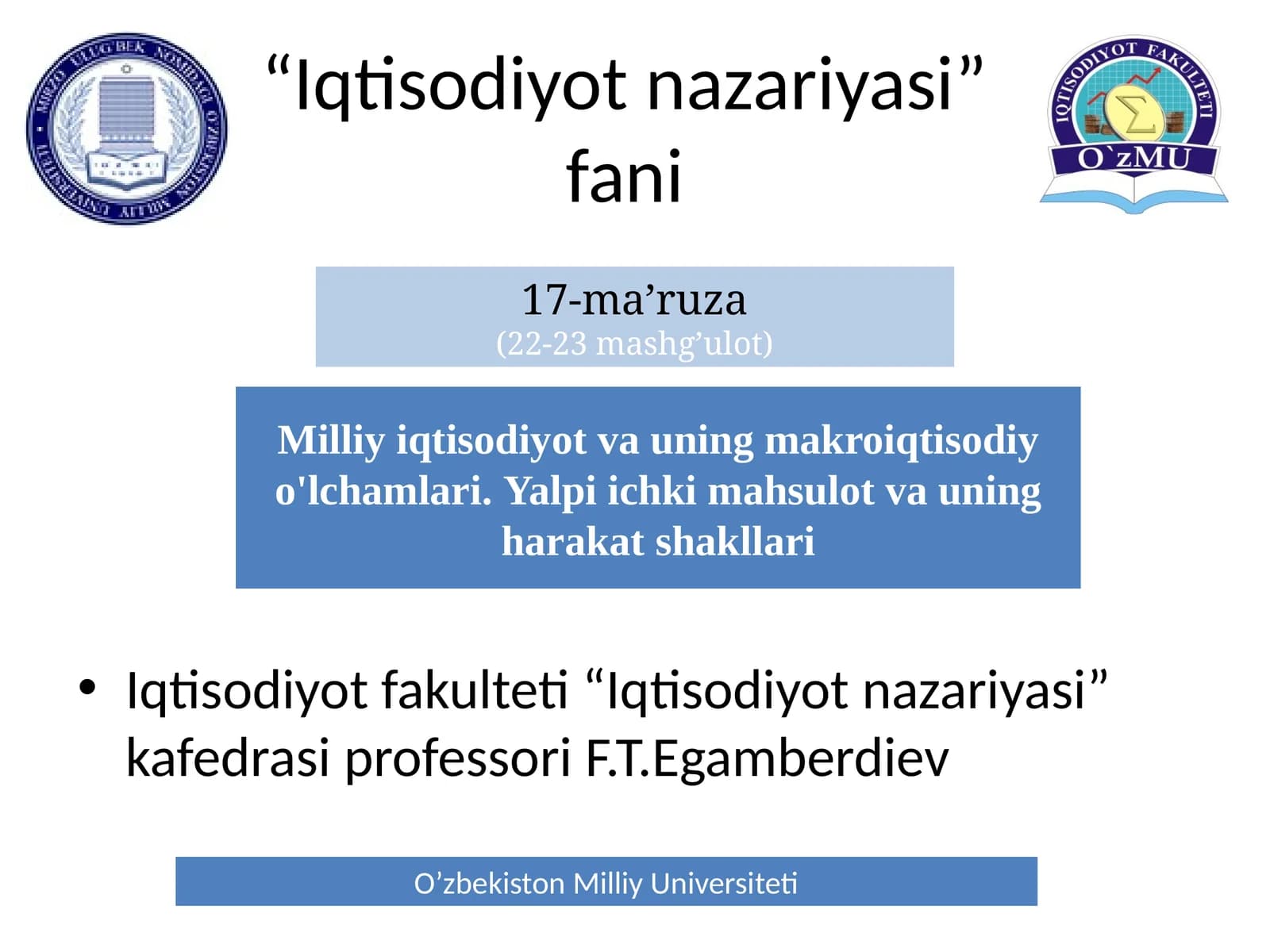 Iqtisodiyot nazariyasi