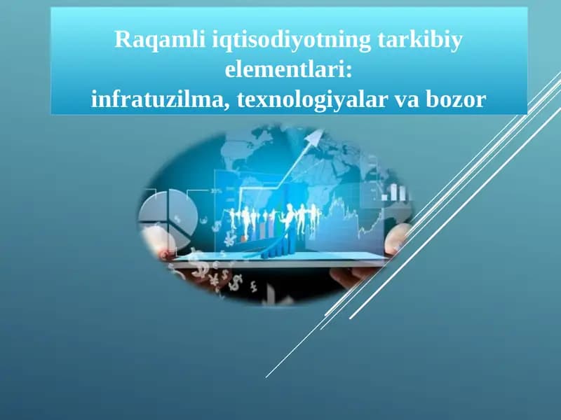 Raqamli iqtisodiyotning tarkibiy qismlari.