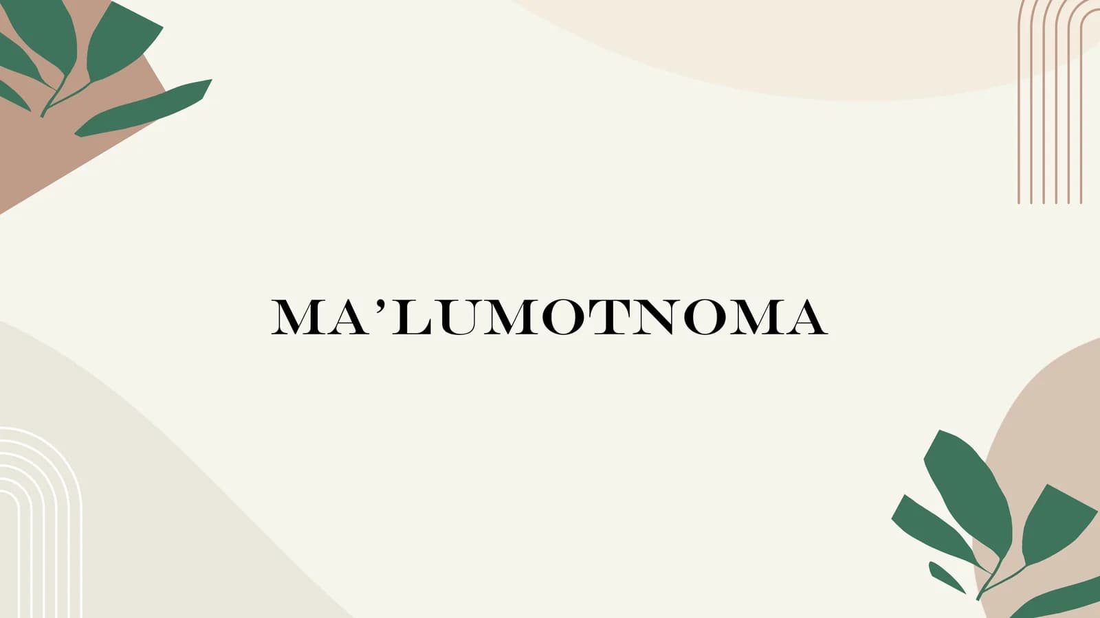 Ma’lumotnoma