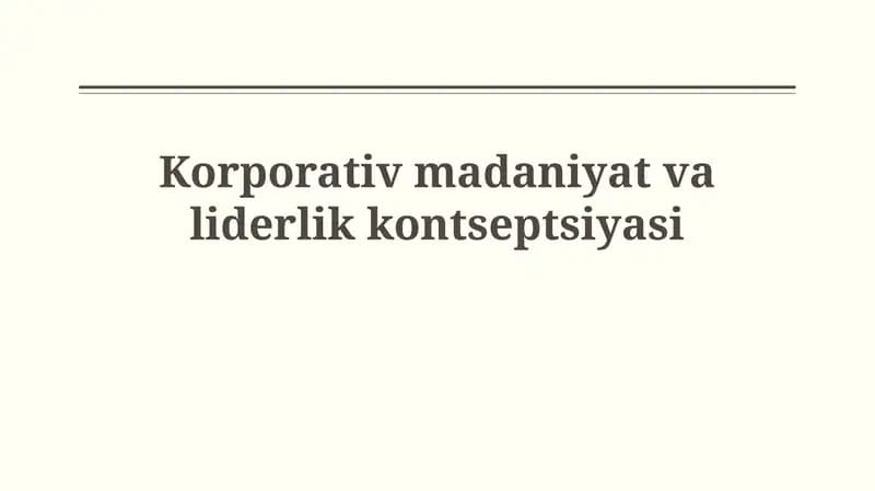 Korporativ madaniyat validerlikkontseptsiyasi