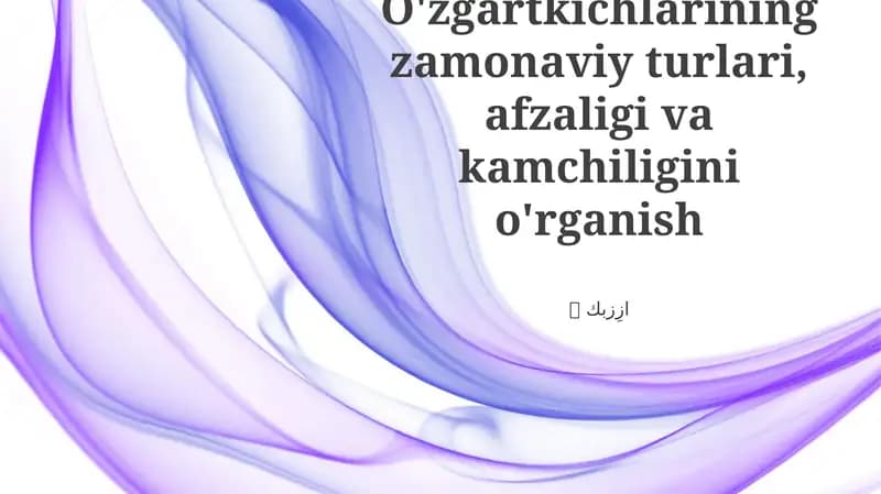 Zamonaviy transformatorlar