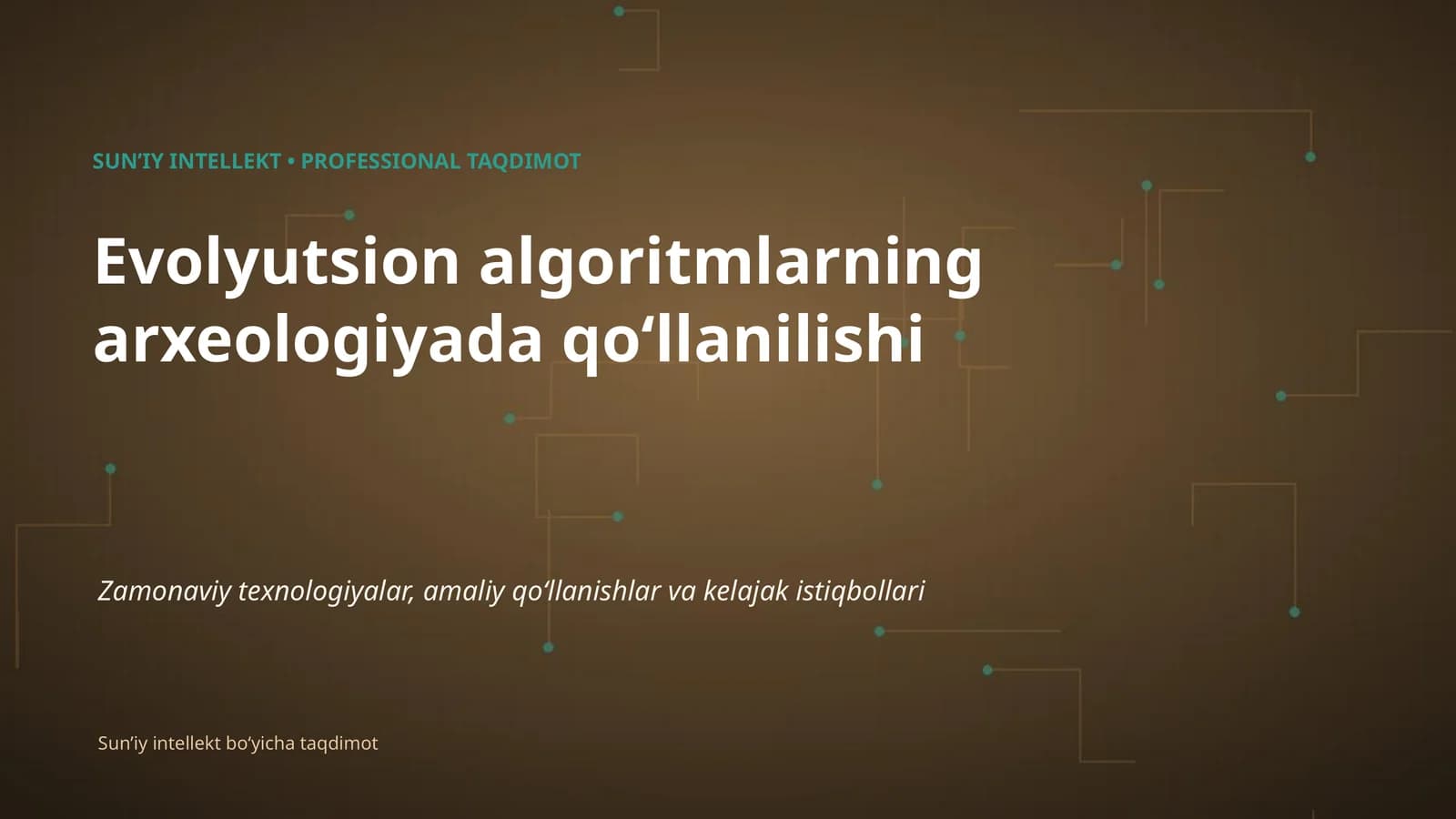 Evolyutsion algoritmlarning arxeologiyada qoʻllanilishi