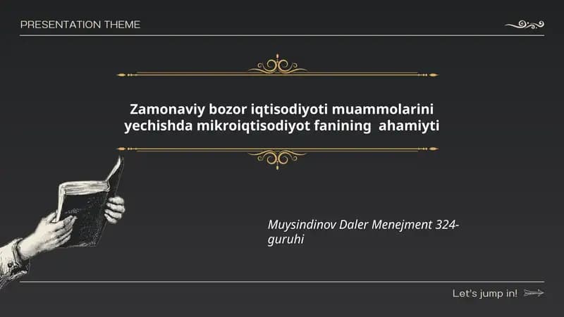 Mikroiqtisodiyot fanining ahamiyati