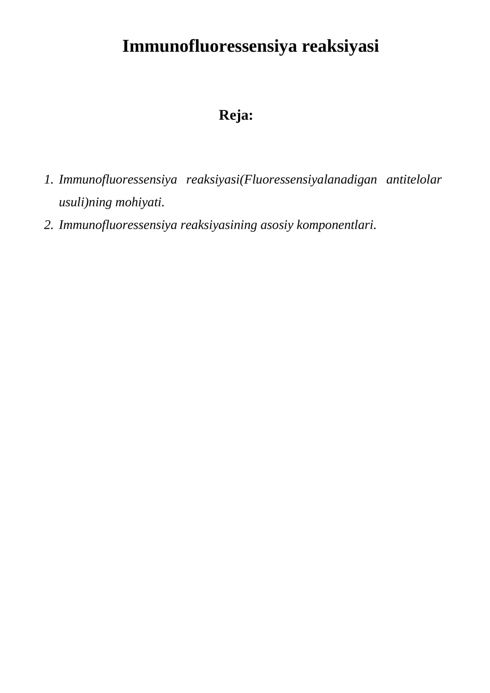 Immunofluoressensiya reaksiyasi