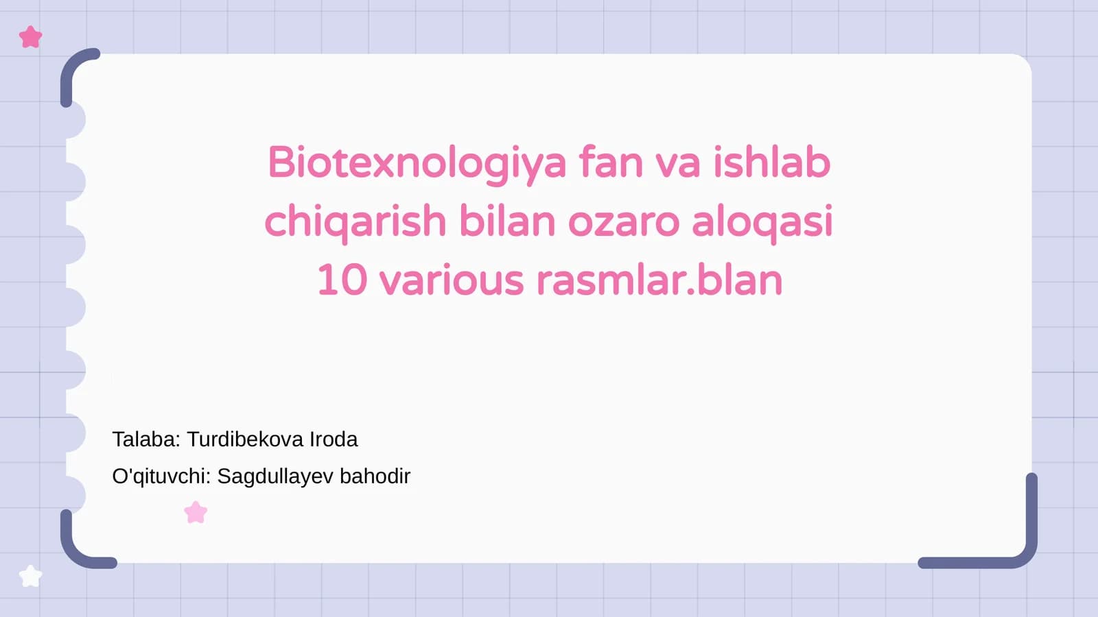Biotexnologiya fan va ishlab chiqarish bilan ozaro aloqasi