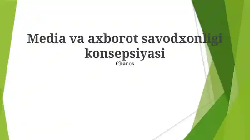 Media va axborot savodxonligi konsepsiyasi