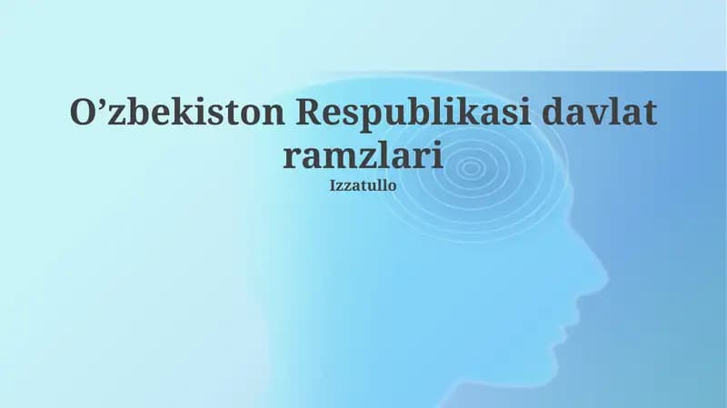 O'zbekiston Respublikasi davlat ramzlari