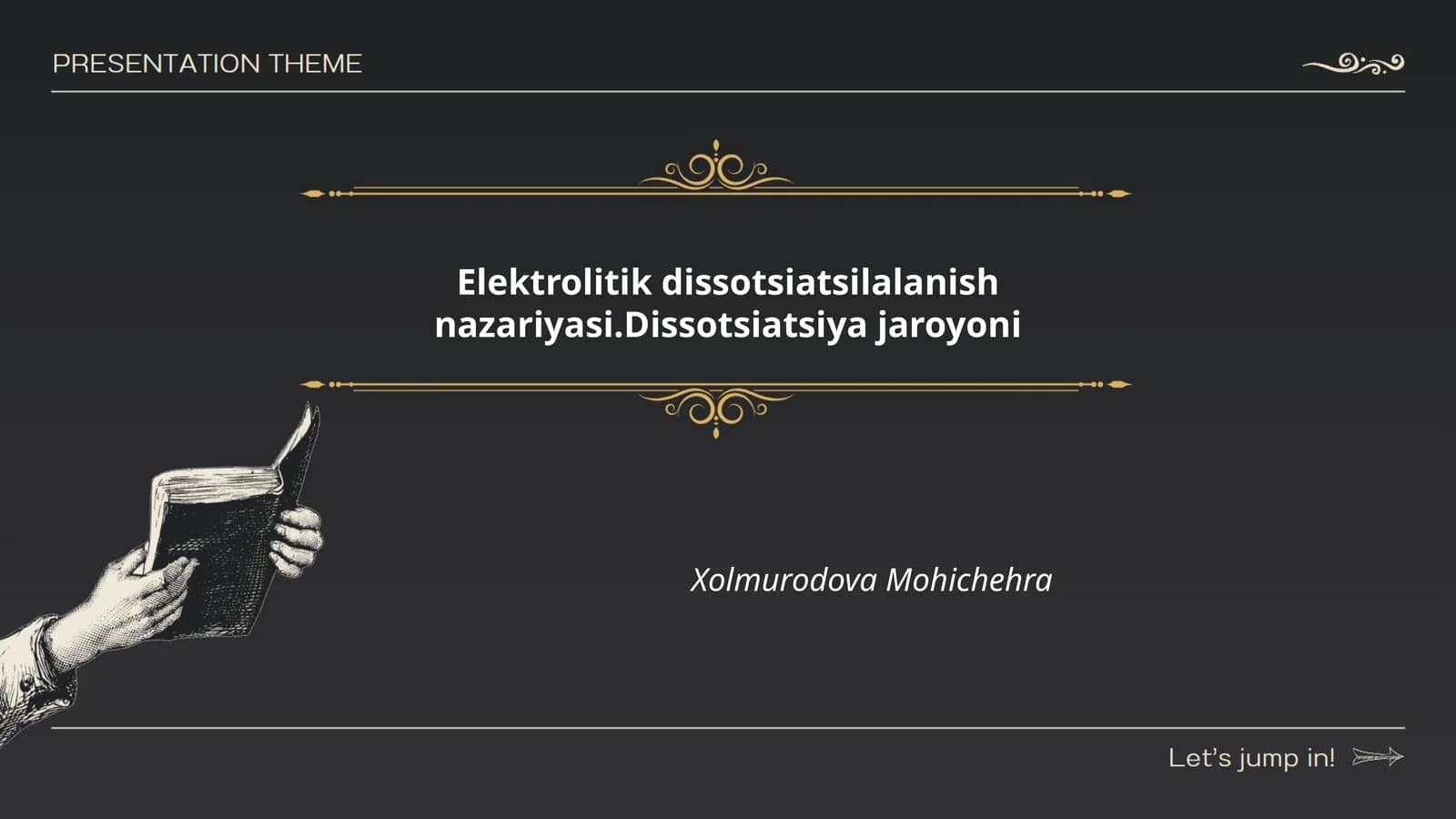 Elektrolitik dissotsiatsilalanish nazariyasi