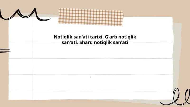 Notiqlik san'ati tarixi