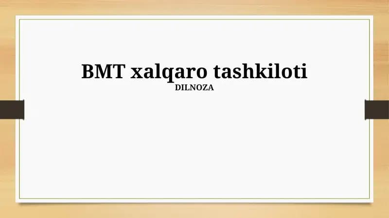 BMT: Tarixi va Rivojlanishi