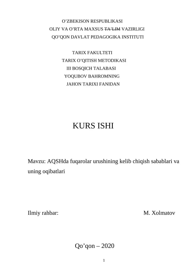 Kurs ishi